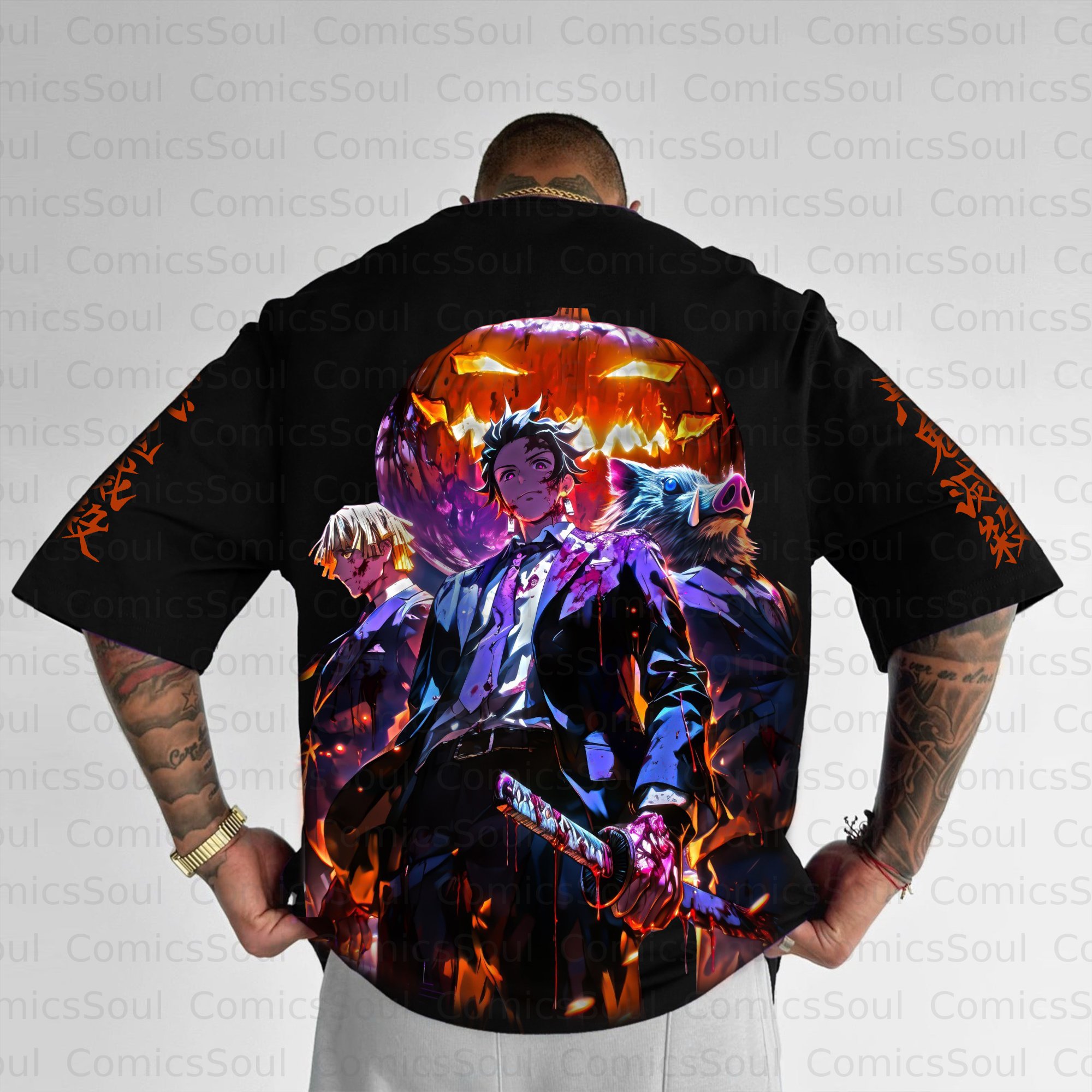 Unisex Anime Halloween Inspired Vintage T-Shirt