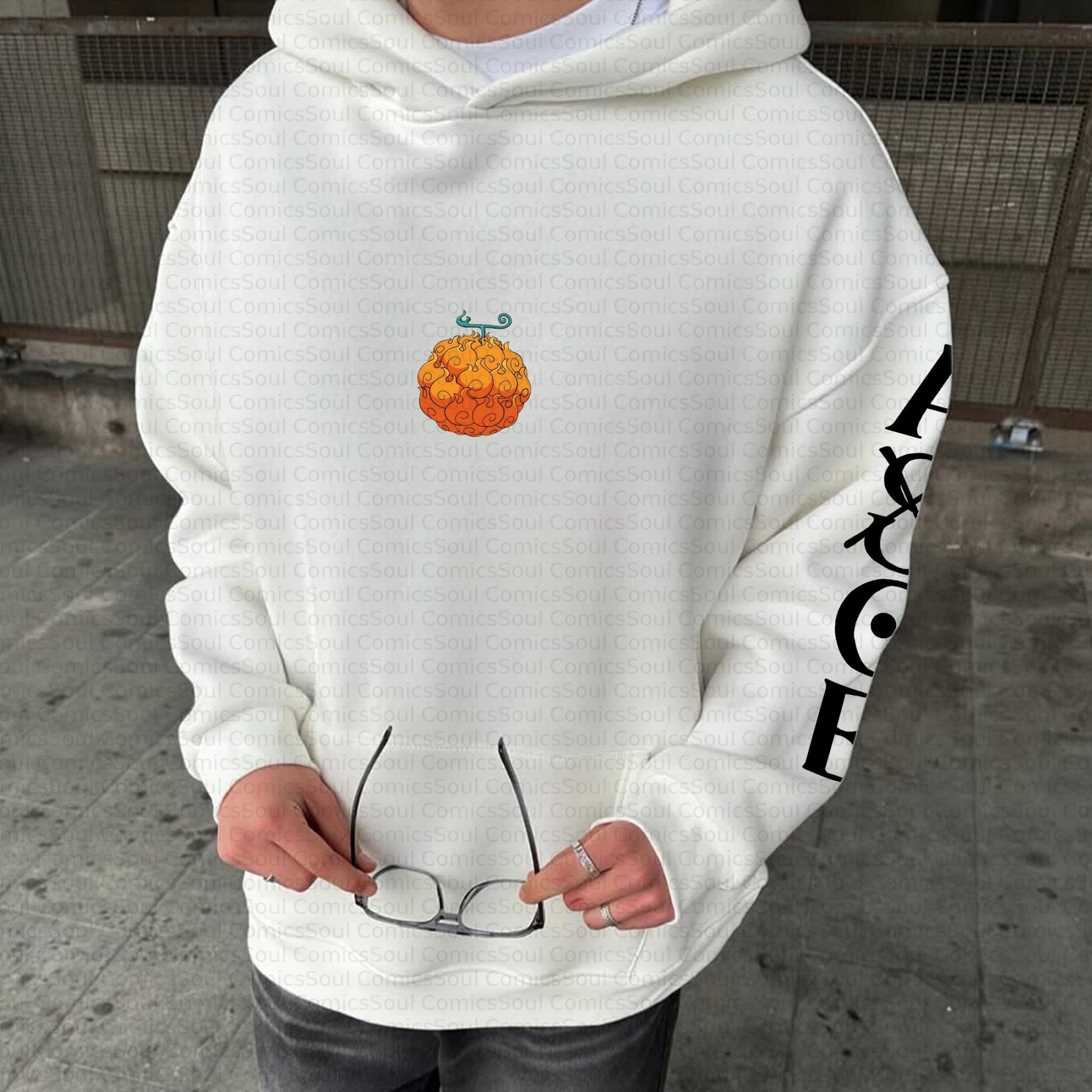 Plus Velvet Unisex Anime Graphic Streetwear Vintage Hoodie