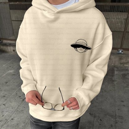 Plus Velvet Unisex Anime Graphic Streetwear Vintage Hoodie