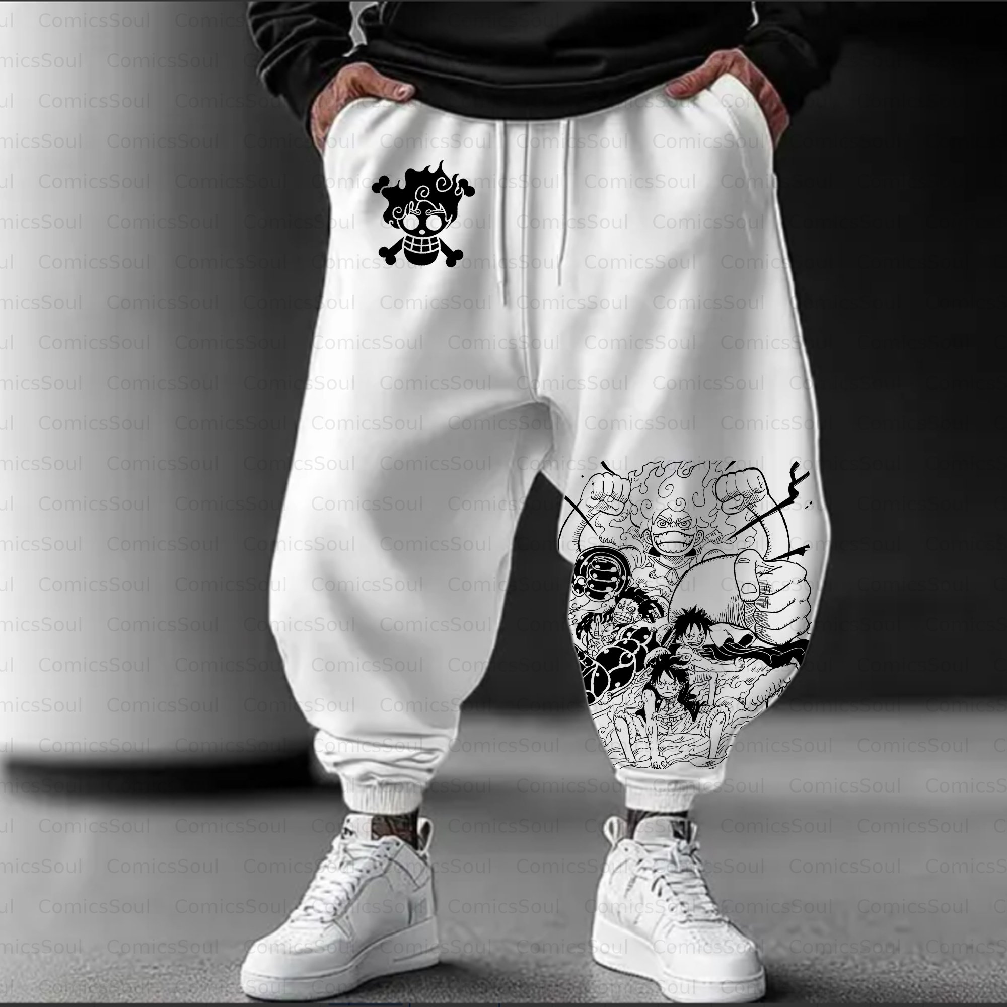 Unisex Casual Streetwear Plush Pants