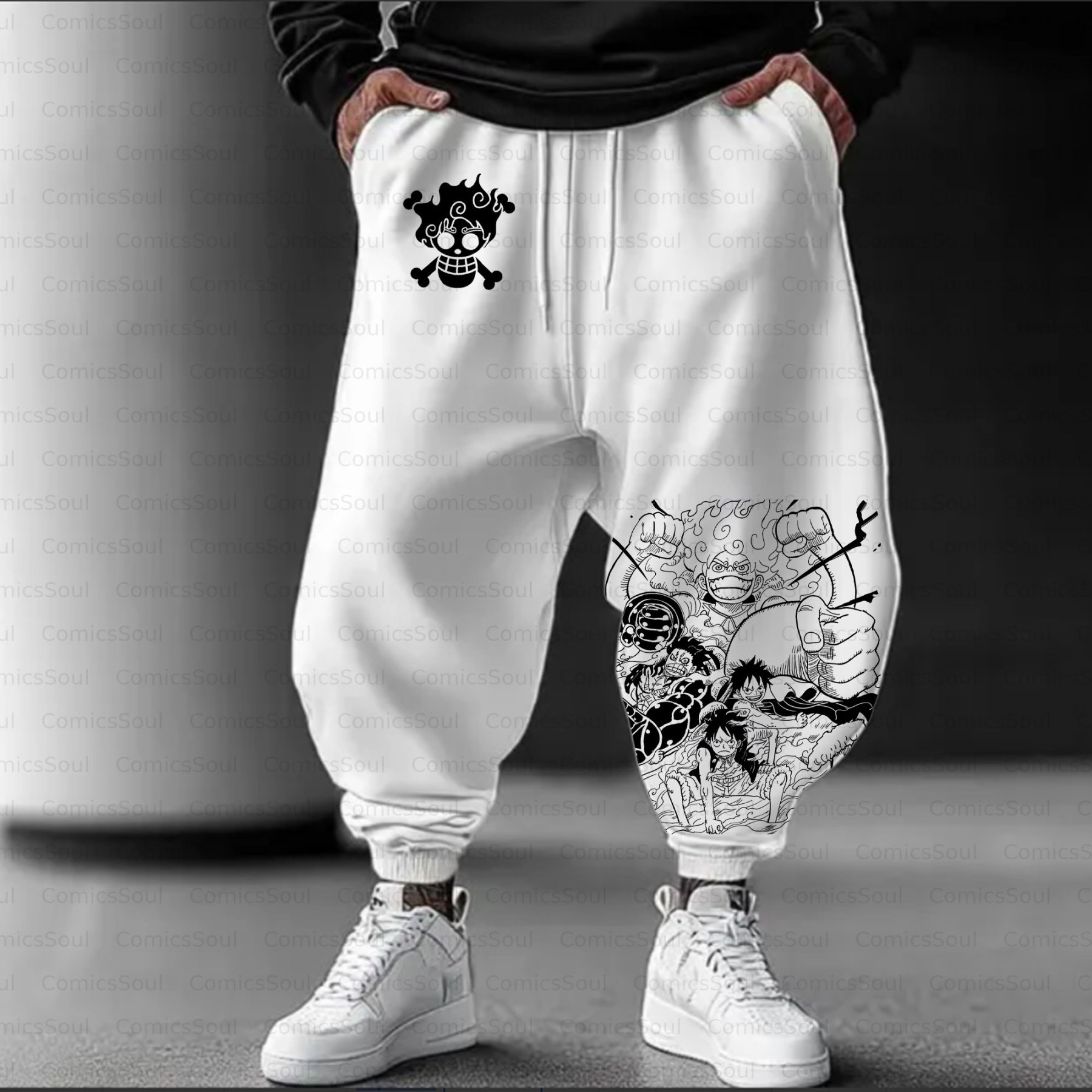 Unisex Casual Streetwear Plush Pants
