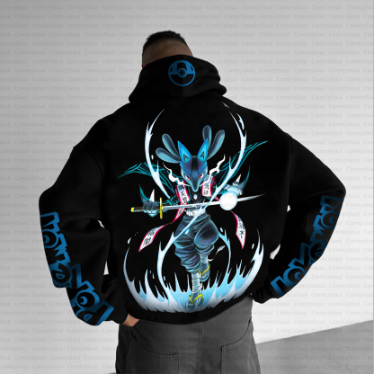 Unisex Anime Inspired Vintage Plush Hoodie