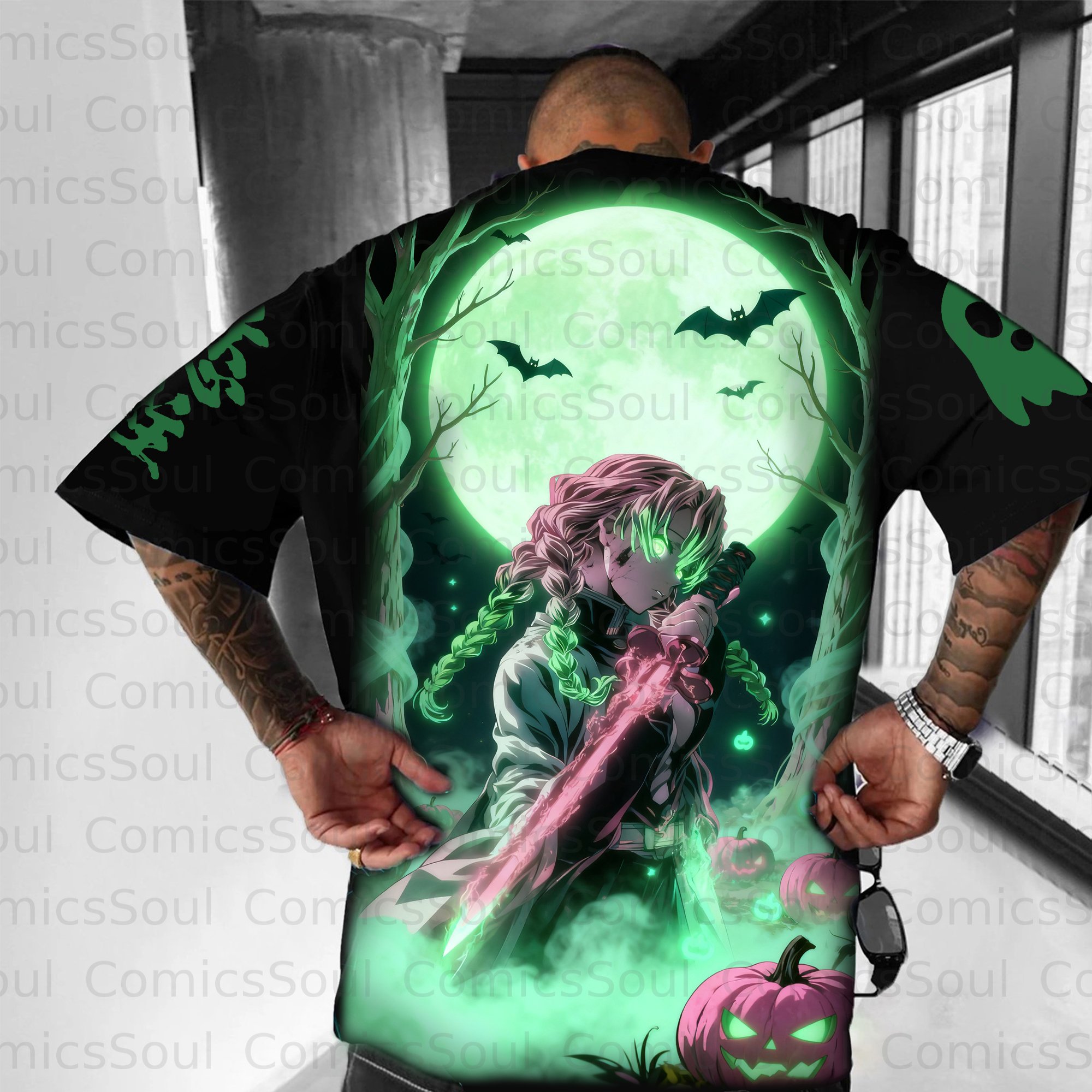 Unisex Anime Halloween Inspired Vintage T-Shirt