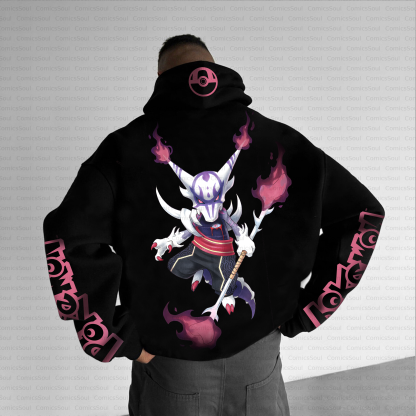 Unisex Anime Inspired Vintage Plush Hoodie