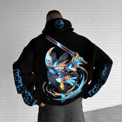 Unisex Anime Inspired Vintage Plush Hoodie