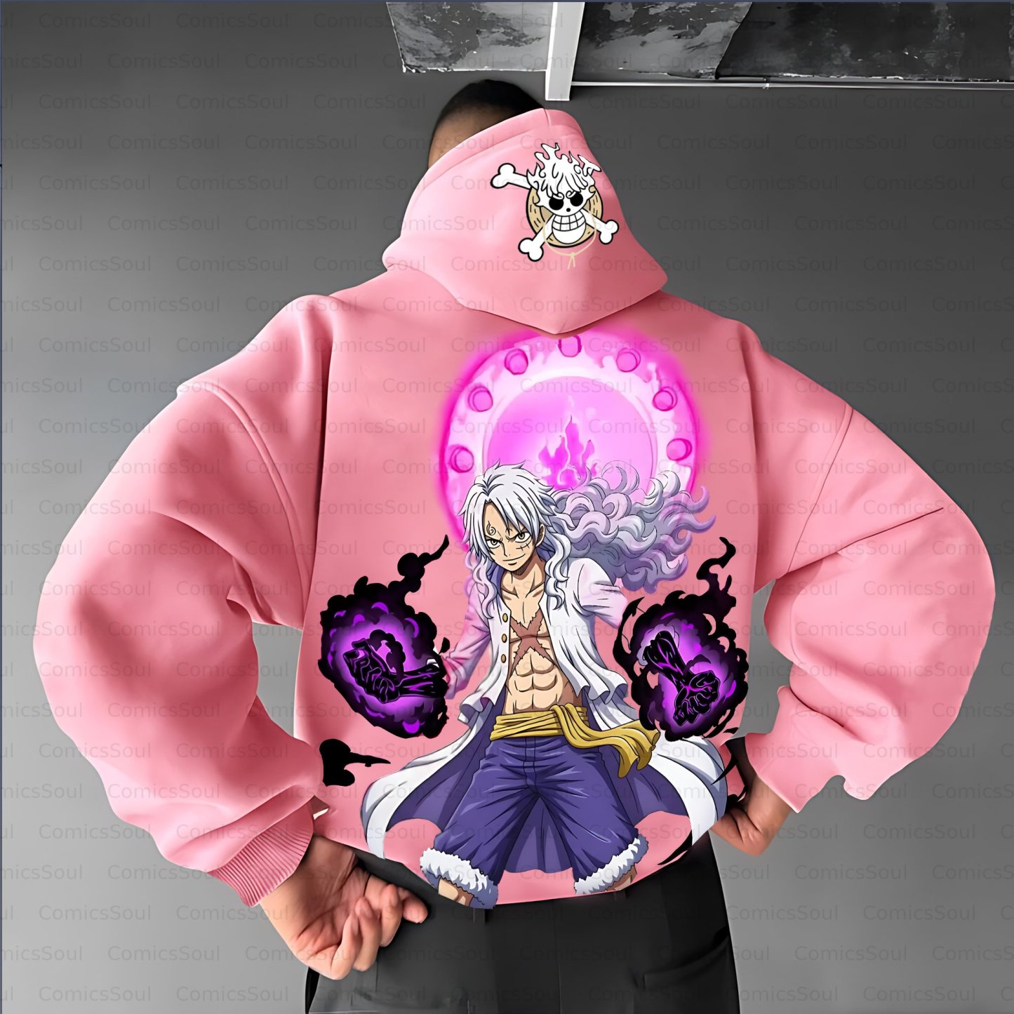 Plus Velvet Unisex Anime Graphic Streetwear Vintage Hoodie