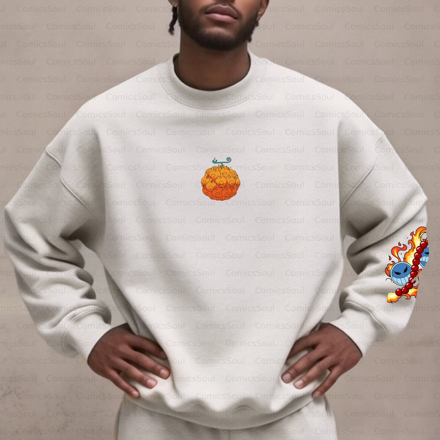 Plus Velvet Unisex Anime Inspired Vintage Sweatshirt