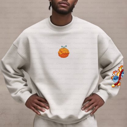 Plus Velvet Unisex Anime Inspired Vintage Sweatshirt