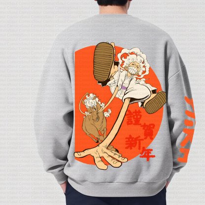 Plus Velvet Unisex Anime Inspired Vintage Sweatshirt