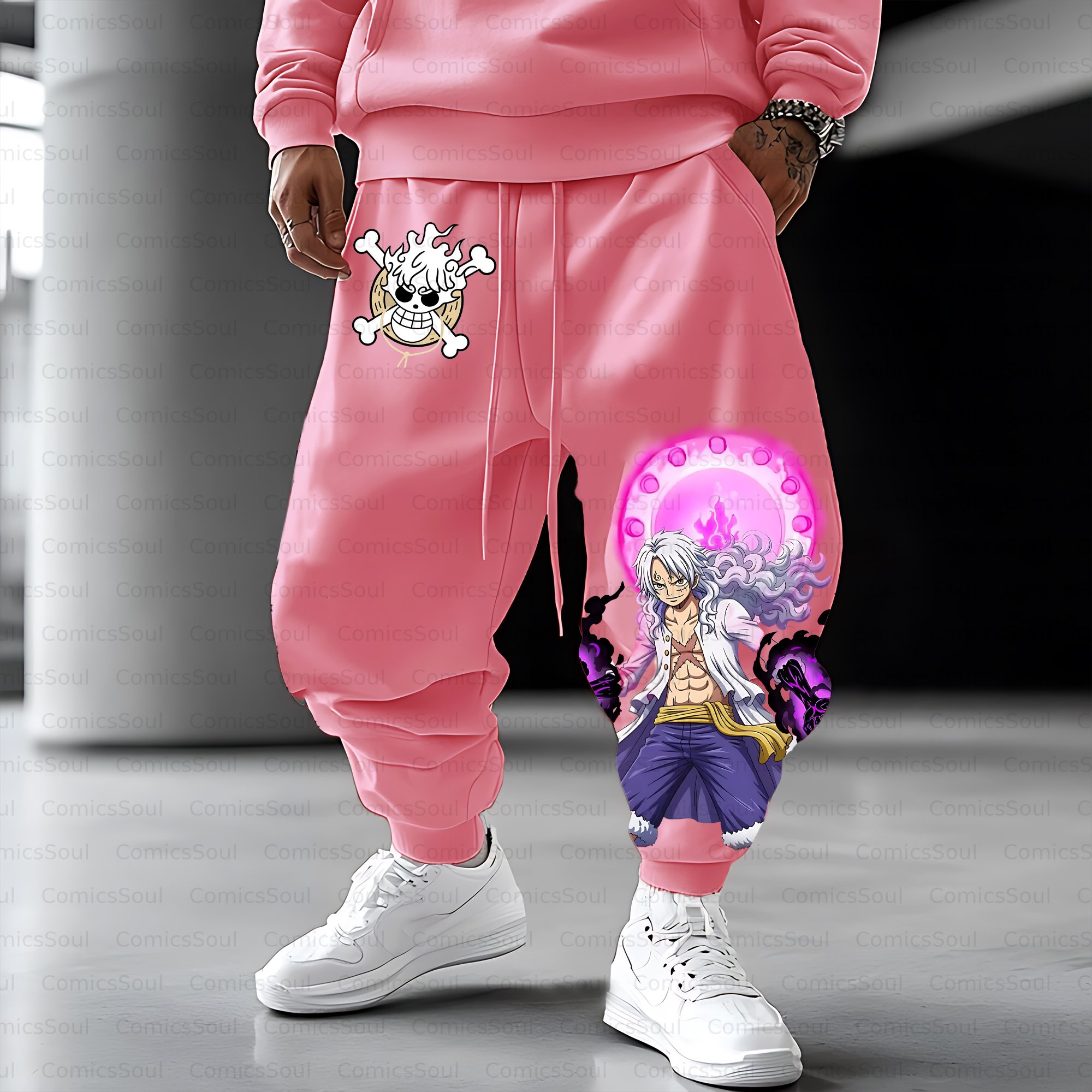 Unisex Casual Streetwear Plush Pants