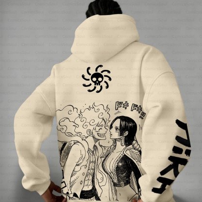 Plus Velvet Unisex Anime Graphic Streetwear Vintage Hoodie