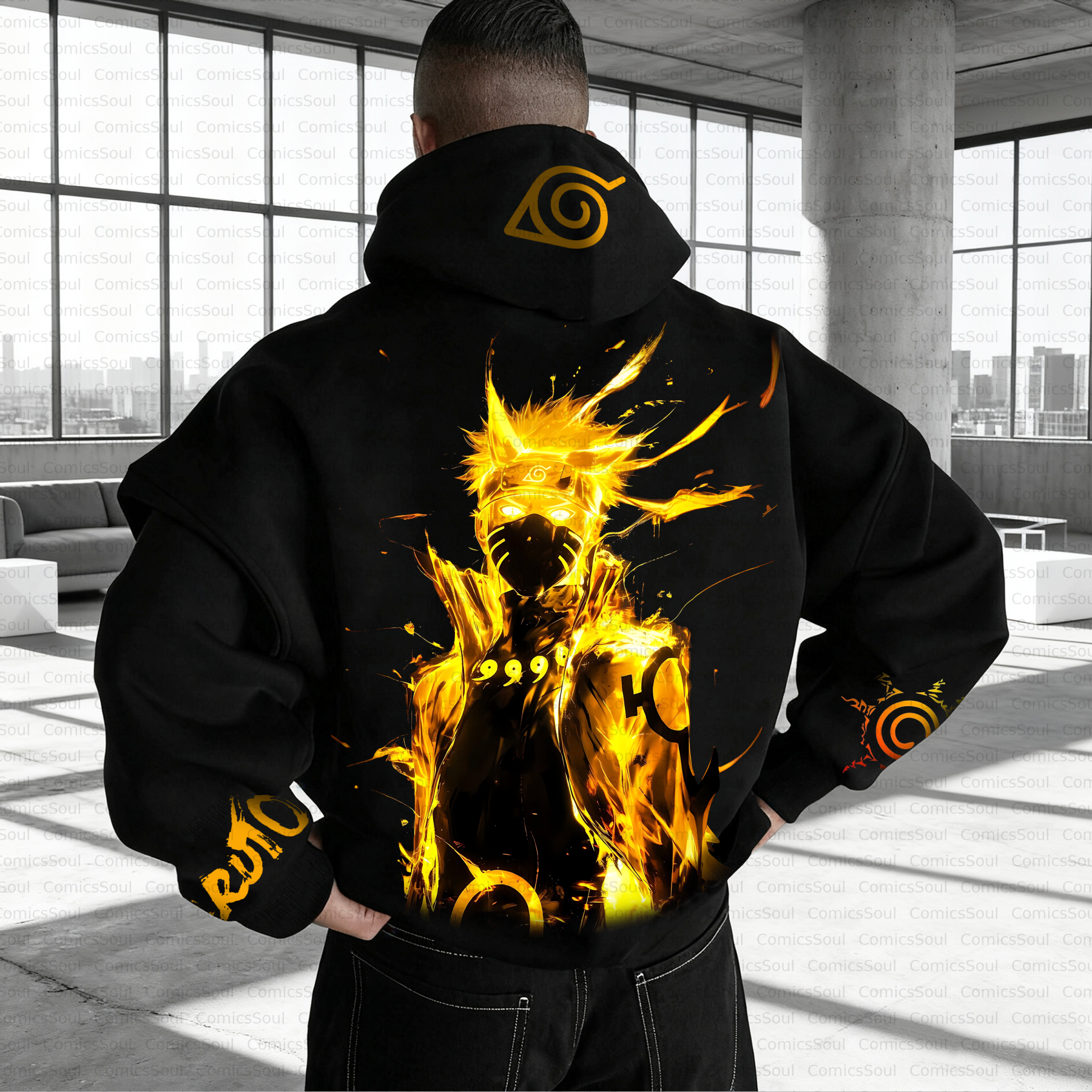 Unisex Anime Inspired Vintage Plush Hoodie