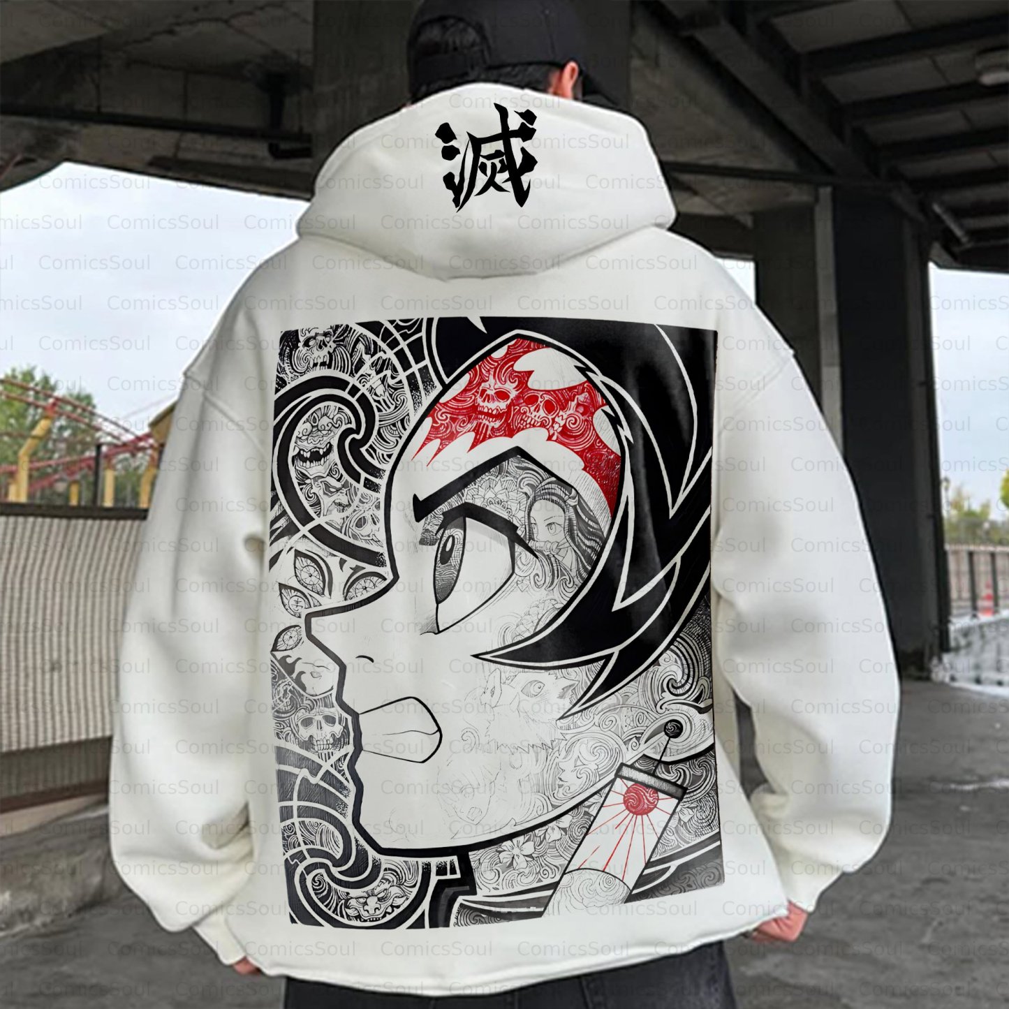Plus Velvet Unisex Anime Graphic Streetwear Vintage Hoodie