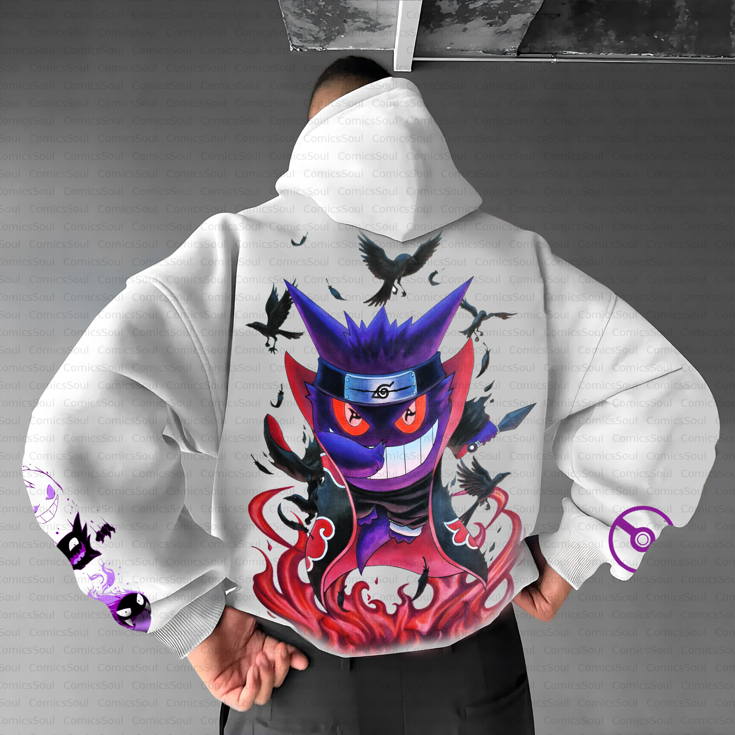 Unisex Anime Inspired Vintage Plush Hoodie