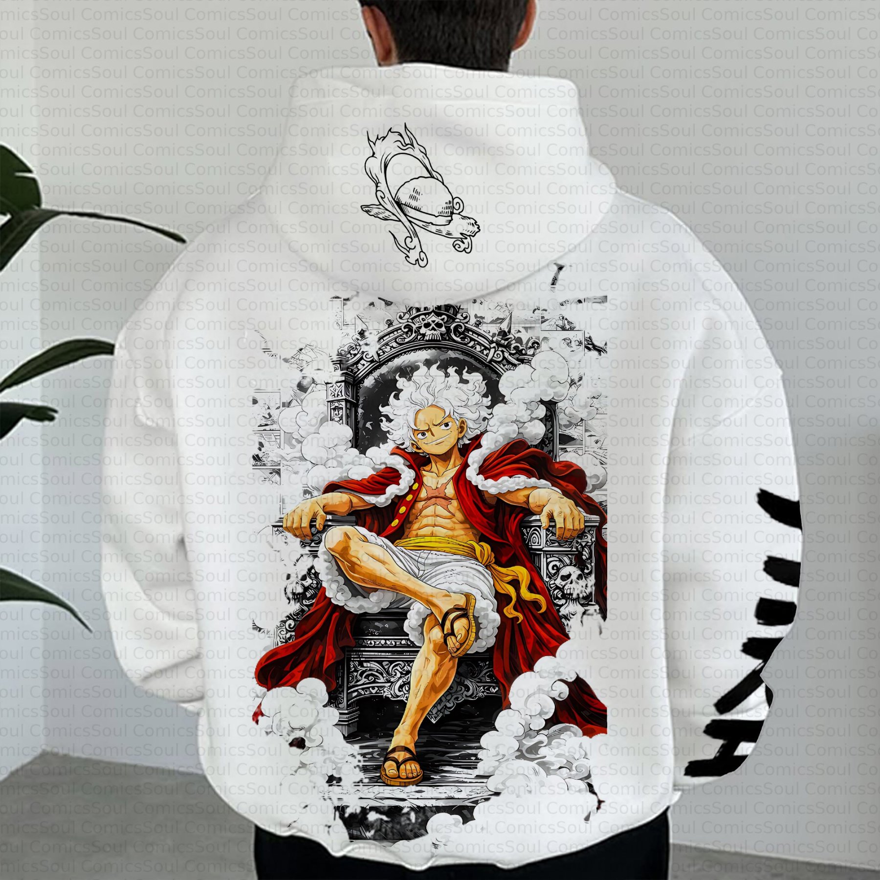Plus Velvet Unisex Anime Graphic Streetwear Vintage Hoodie