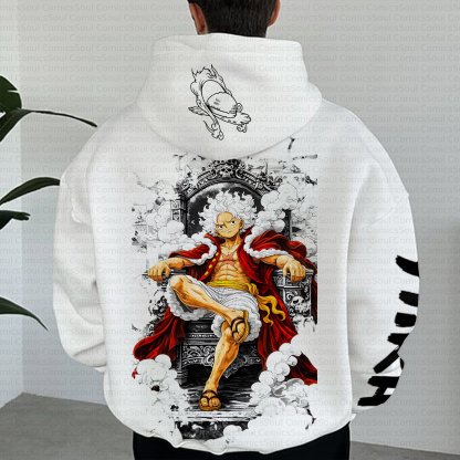 Plus Velvet Unisex Anime Graphic Streetwear Vintage Hoodie