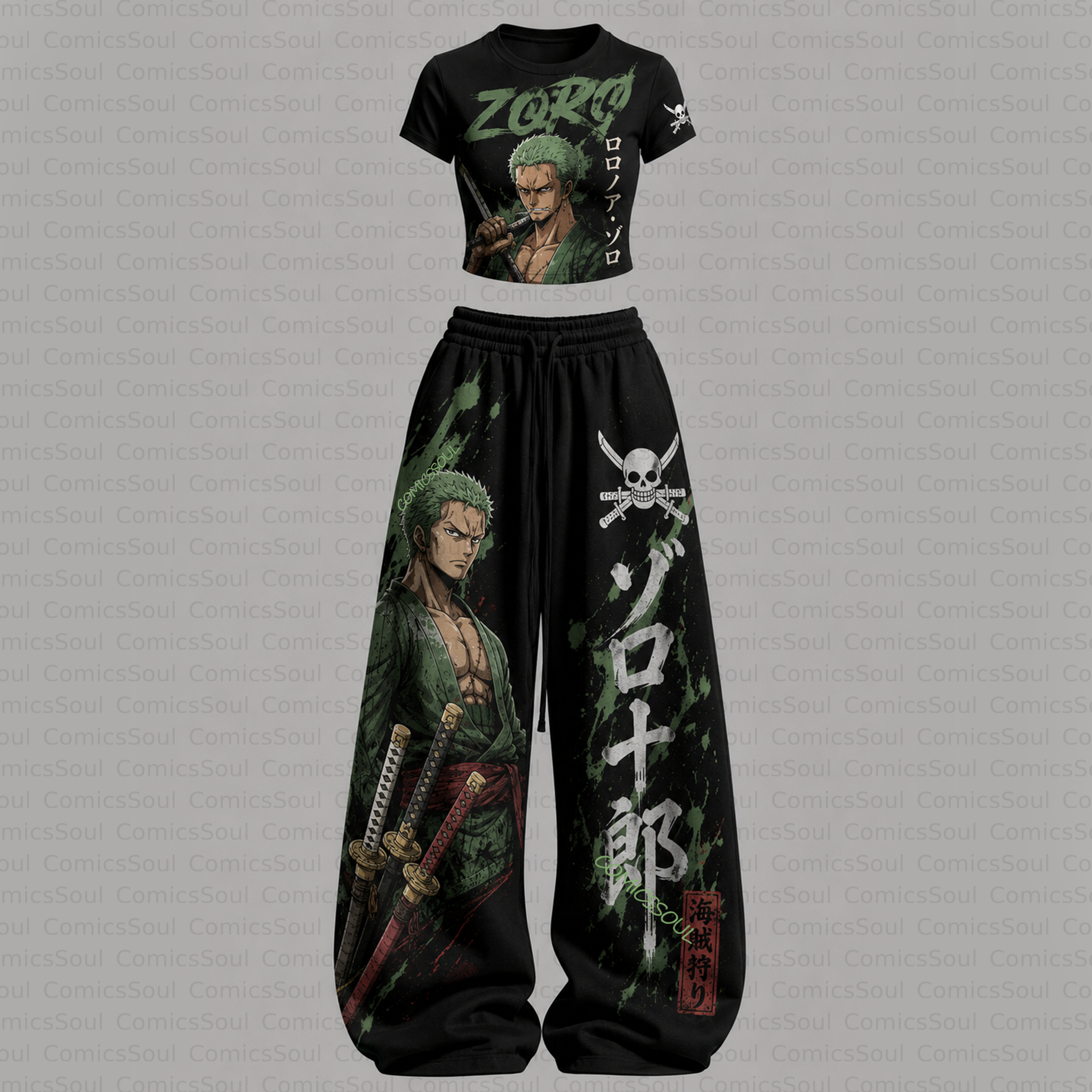 ONE PIECE Top & Elasticated Trousers Two-Piece Set