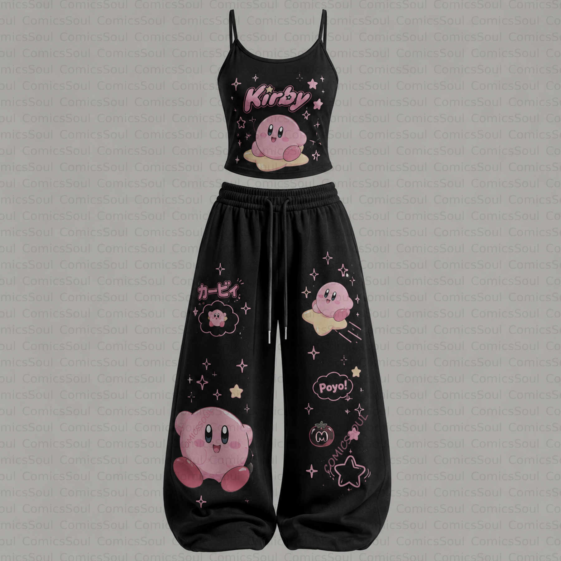 Kirby's Dream Land Top & Elasticated Trousers Two-Piece Set