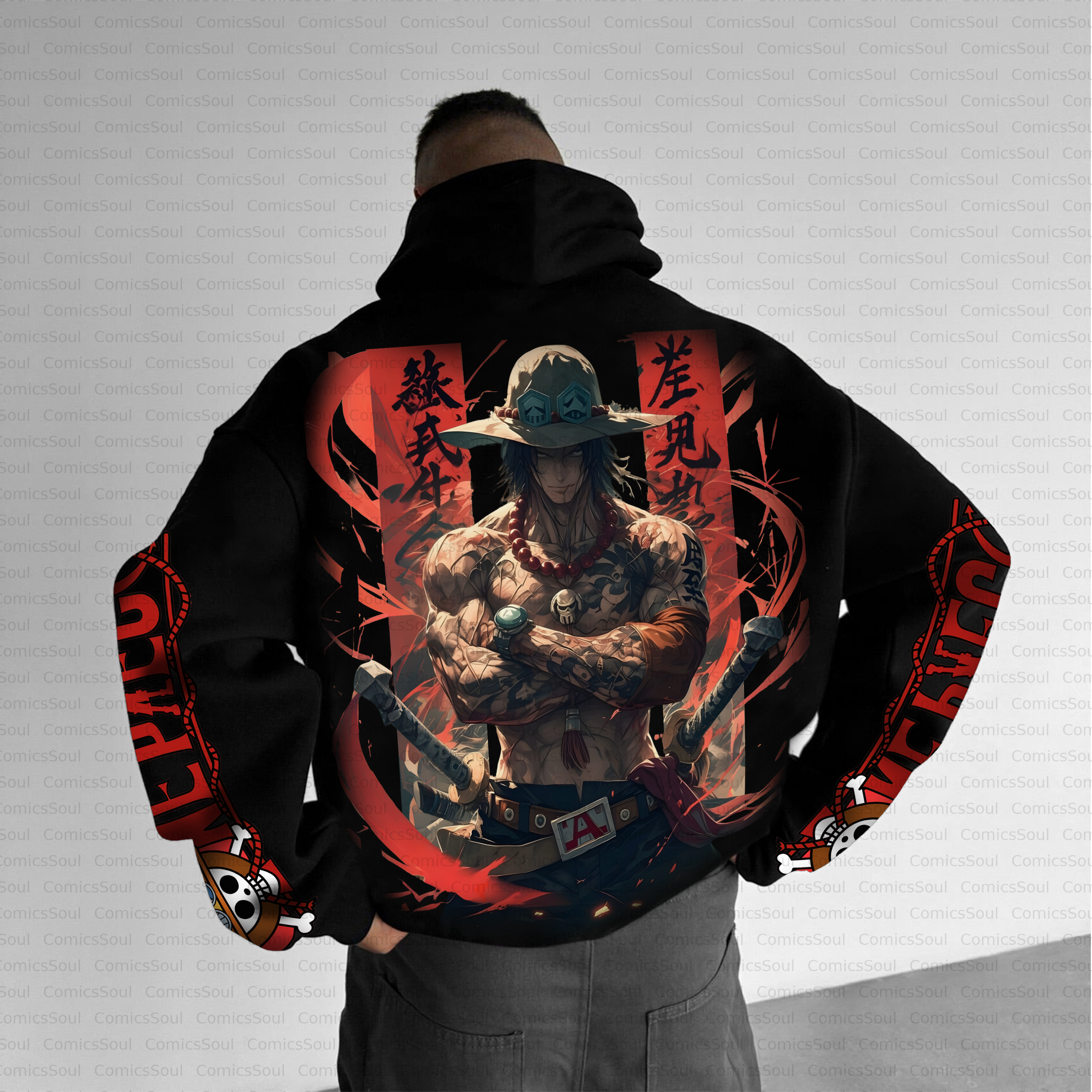 Unisex Graphic Anime Inspired Vintage Plush Hoodie