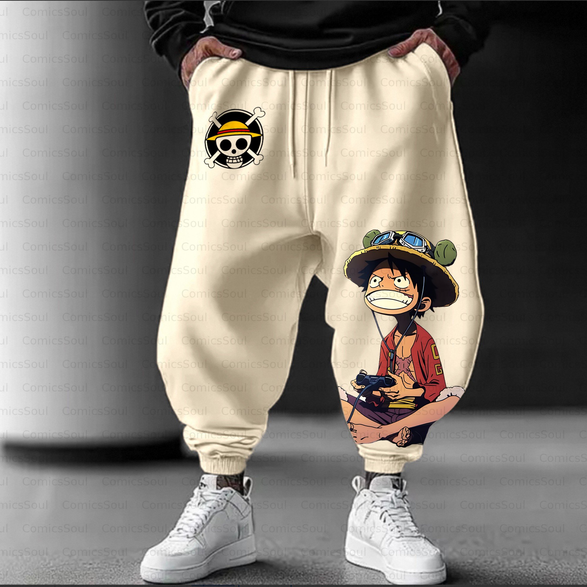 Unisex Casual Streetwear Plush Pants