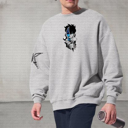 Plus Velvet Unisex Anime Inspired Vintage Sweatshirt