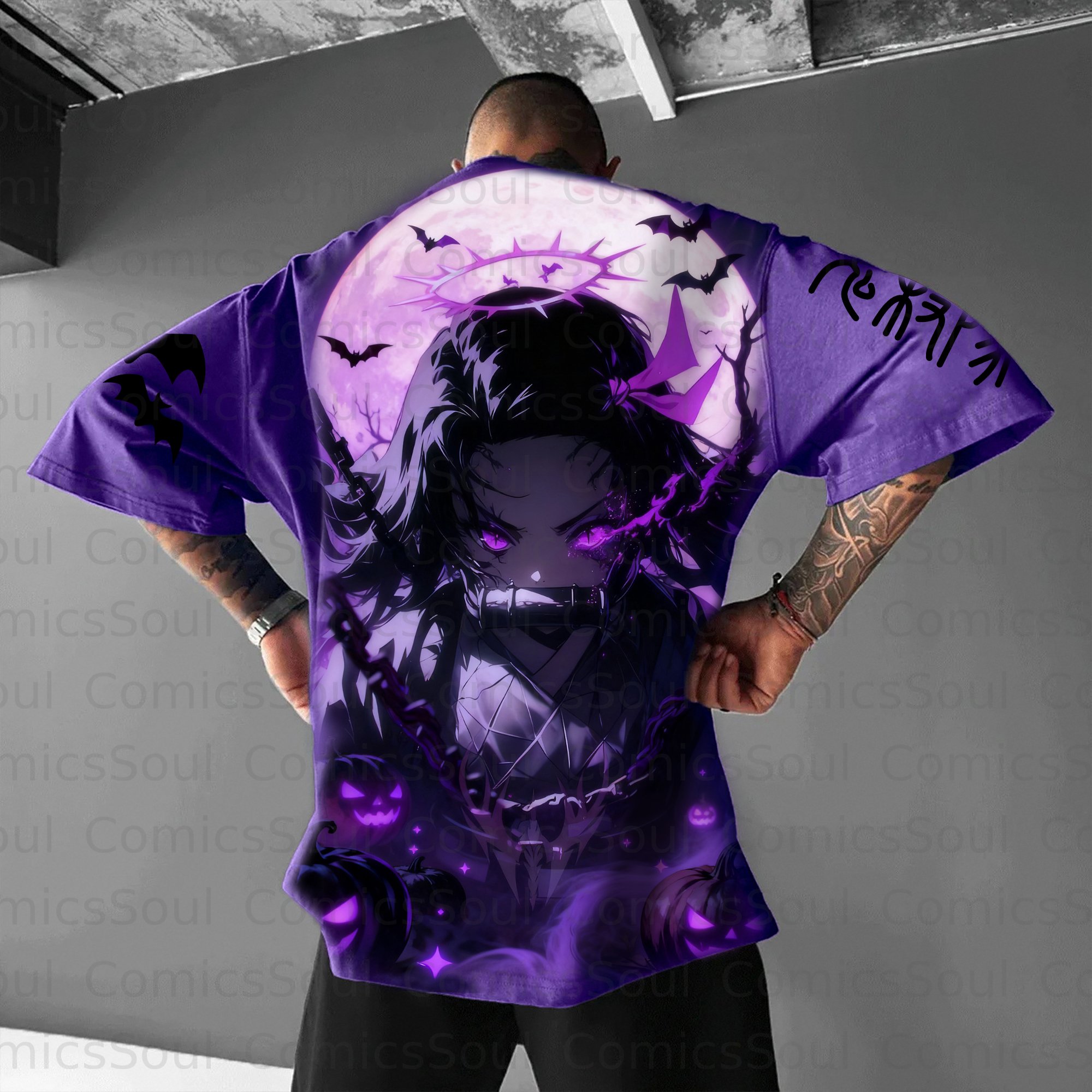 Unisex Anime Halloween Inspired Vintage T-Shirt