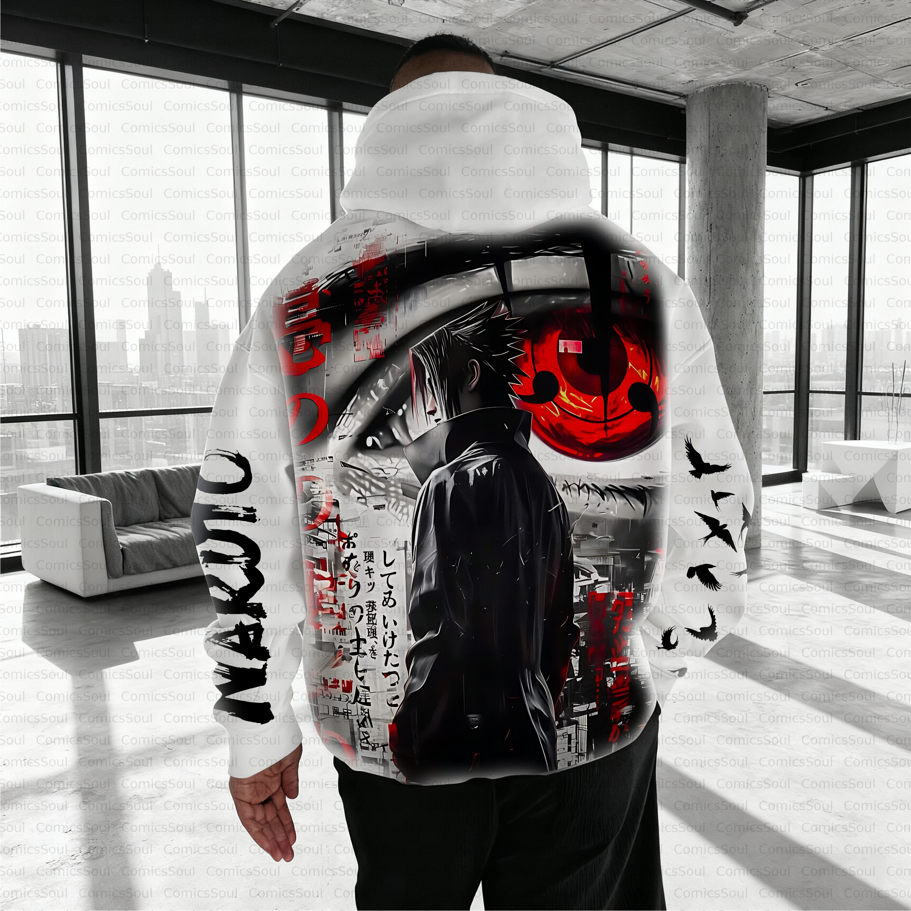 Unisex Anime Inspired Vintage Plush Hoodie