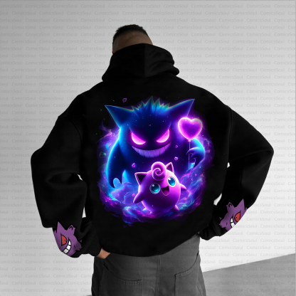 Unisex Anime Inspired Vintage Plush Hoodie