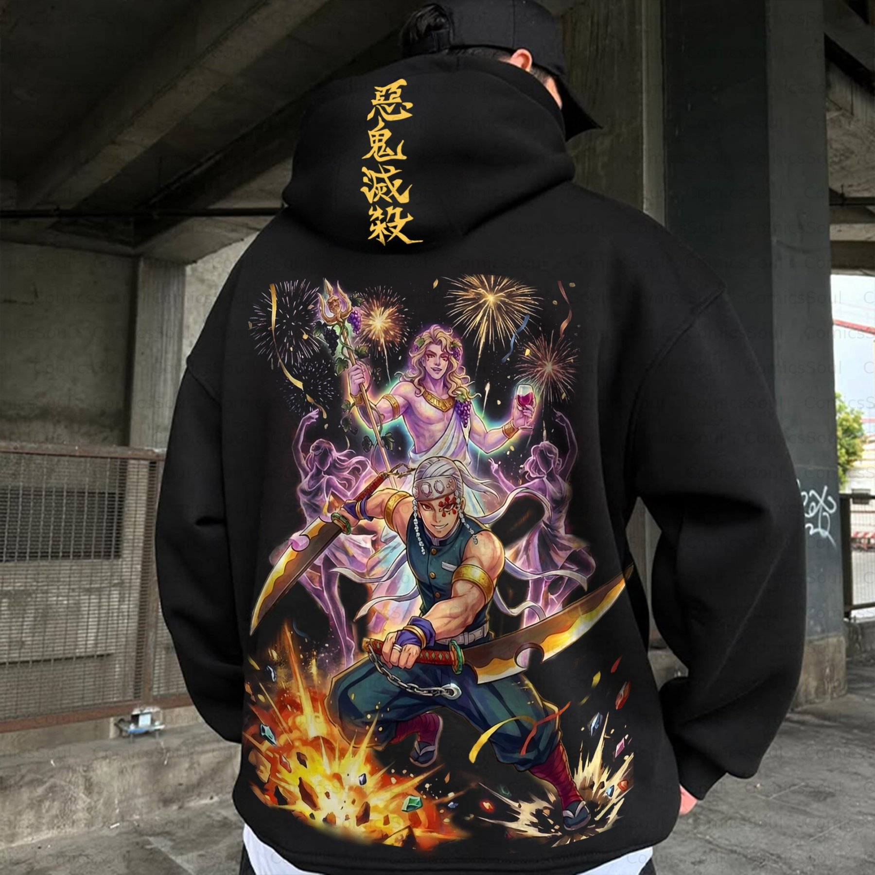 Plus Velvet Unisex Anime Graphic Streetwear Vintage Hoodie