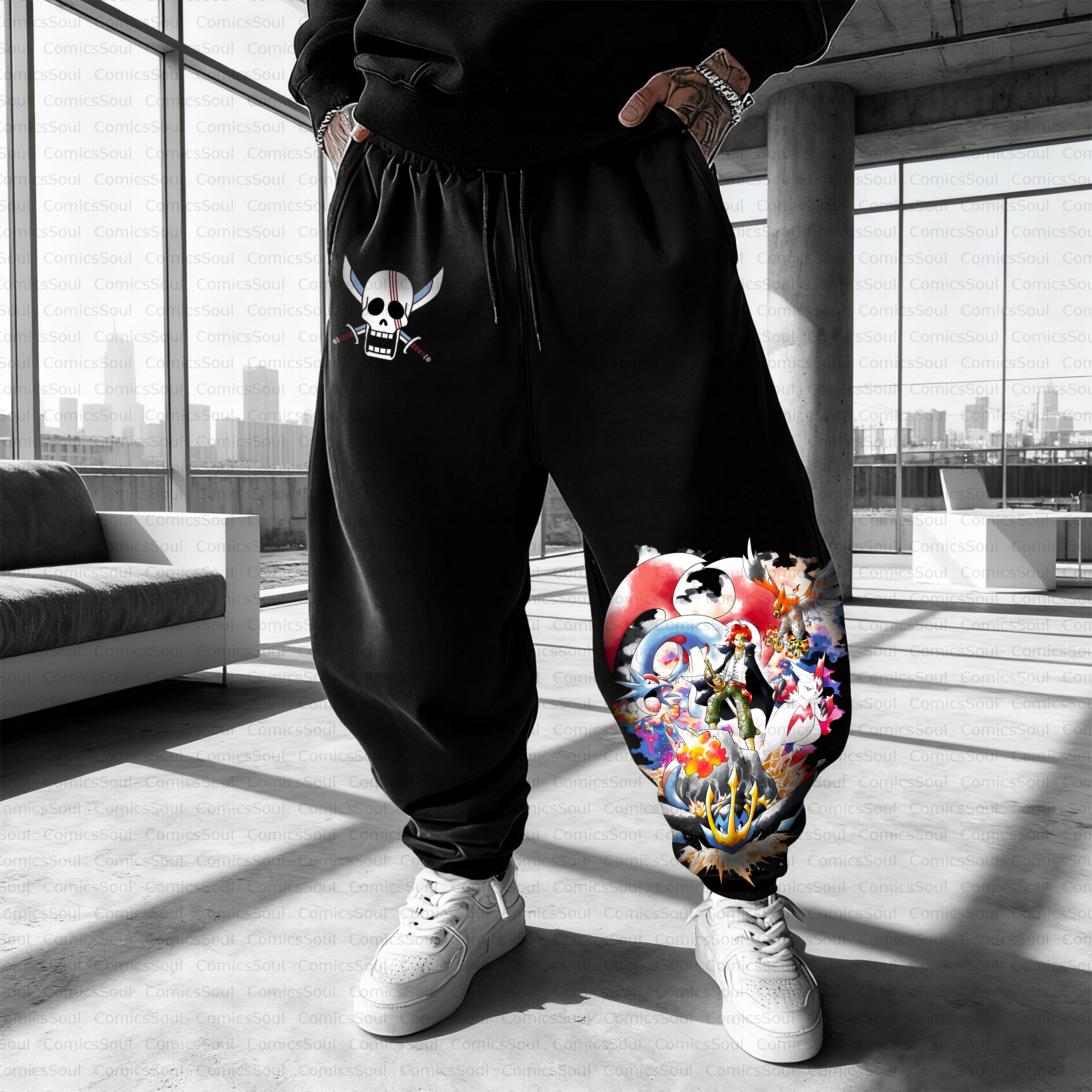 Unisex Casual Anime Streetwear Pant