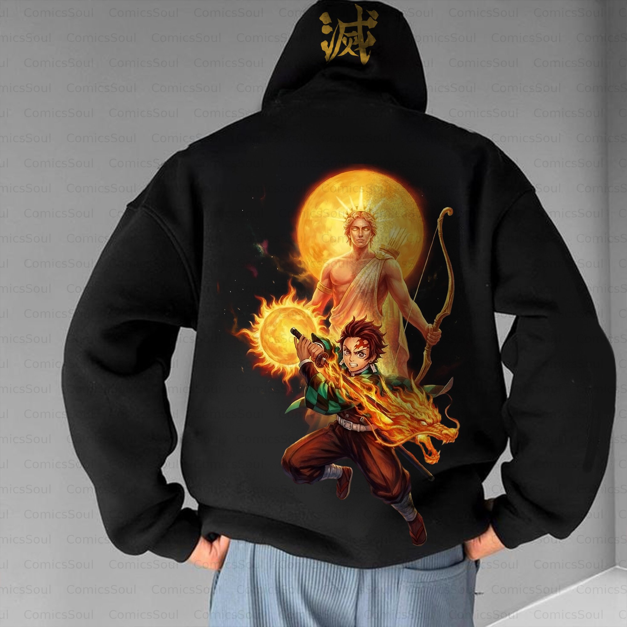 Plus Velvet Unisex Anime Graphic Streetwear Vintage Hoodie