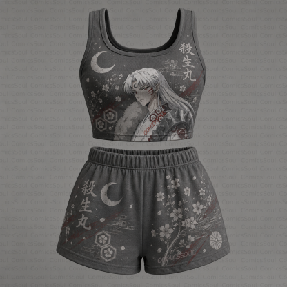 Inuyasha Vest and shorts Two-Piece Set