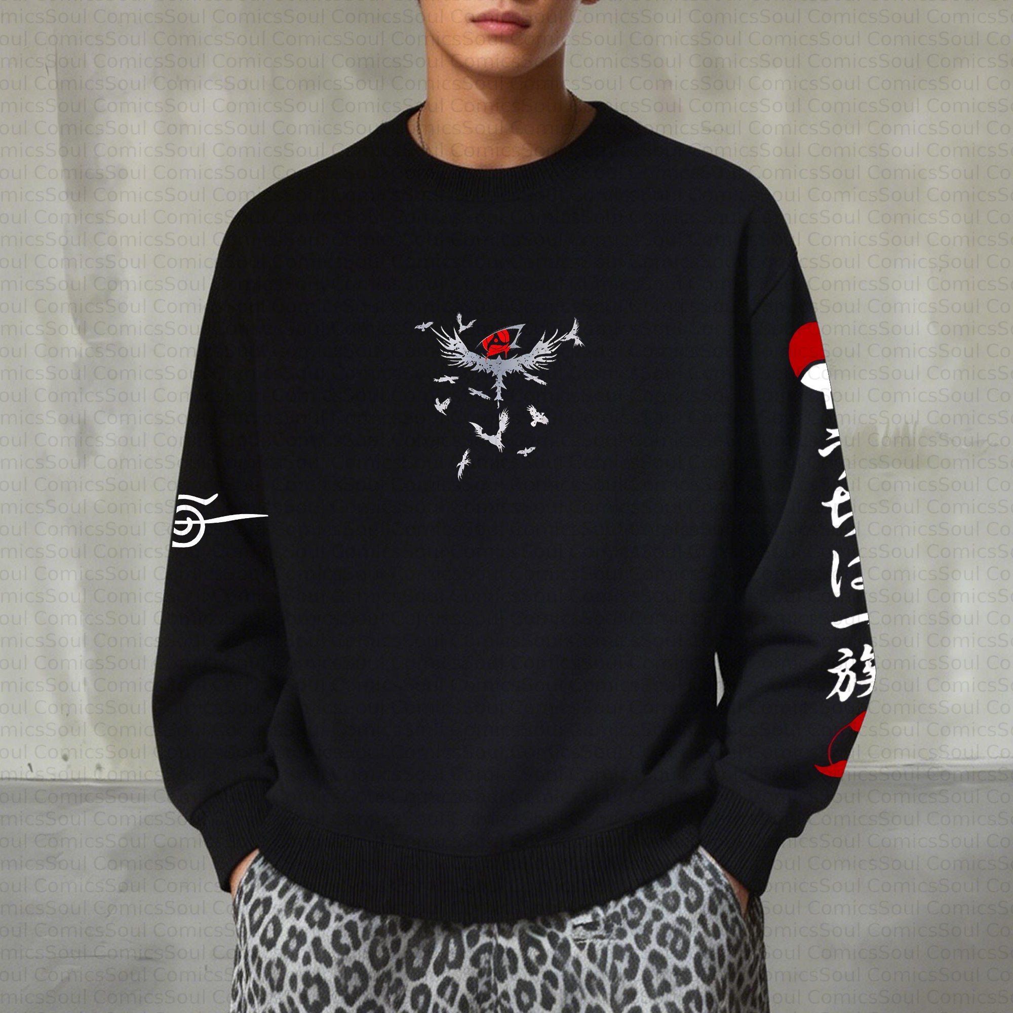 Plus Velvet Unisex Anime Inspired Vintage Sweatshirt