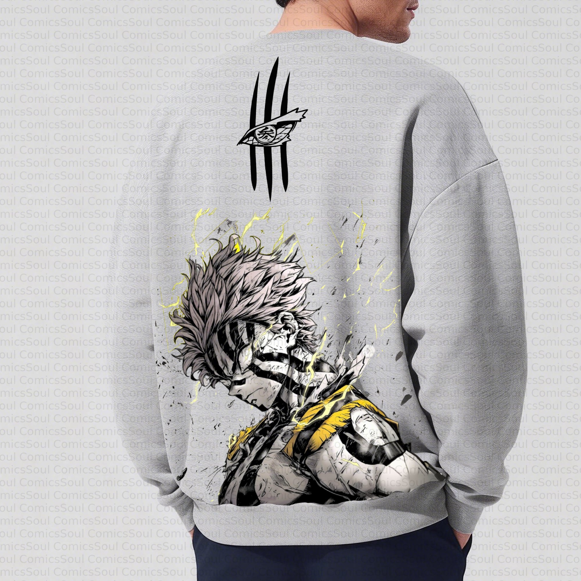 Plus Velvet Unisex Anime Inspired Vintage Sweatshirt