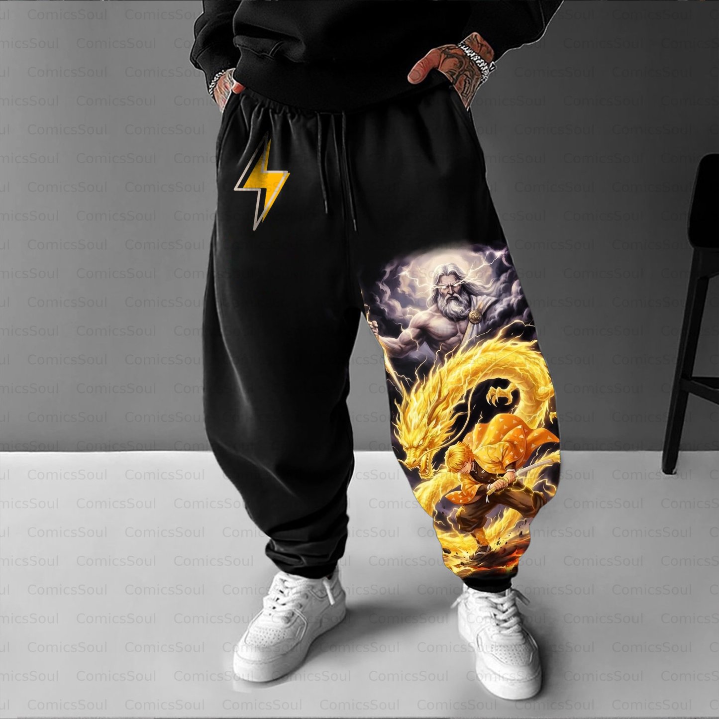 Unisex Casual Streetwear Plush Pants