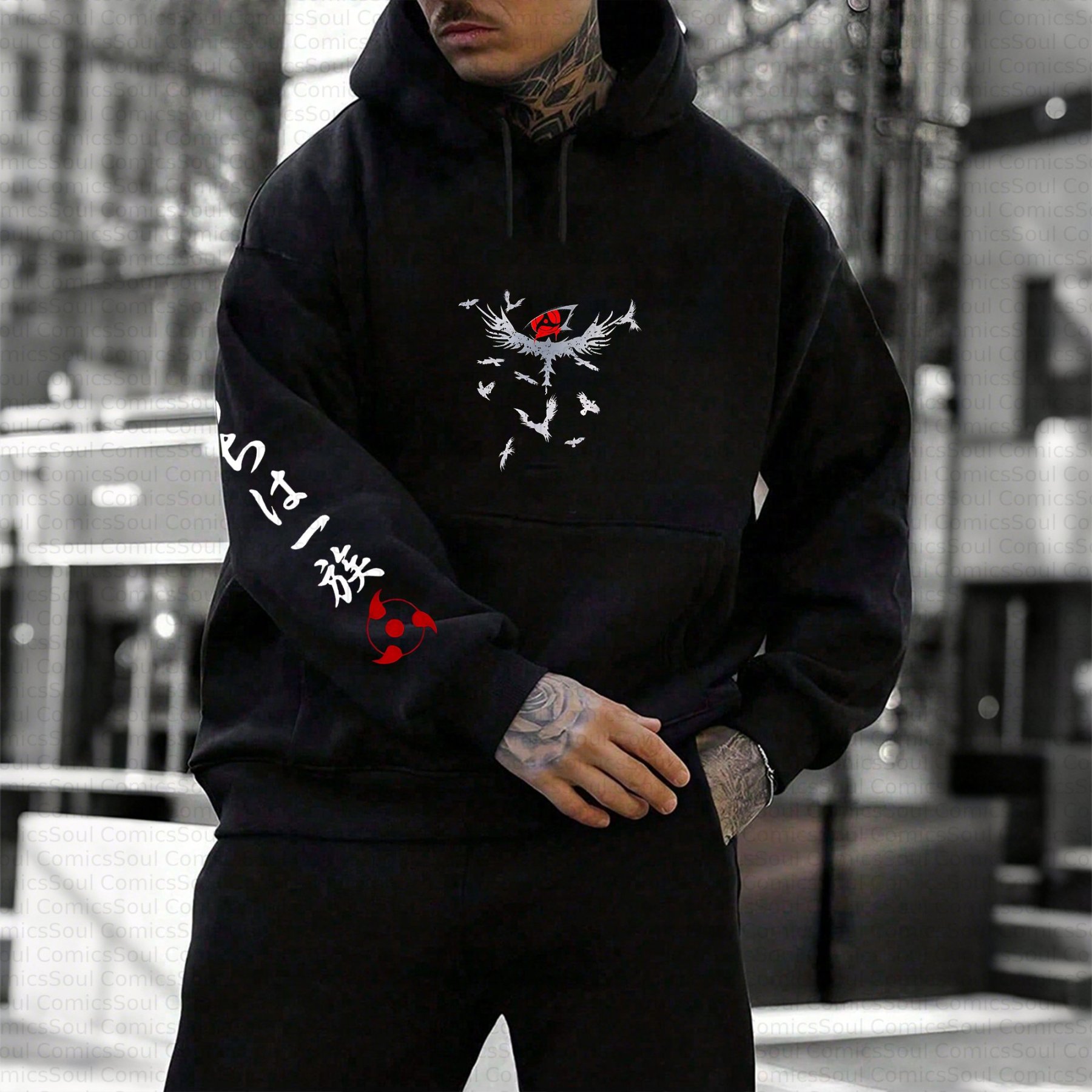 Plus Velvet Unisex Anime Graphic Streetwear Vintage Hoodie