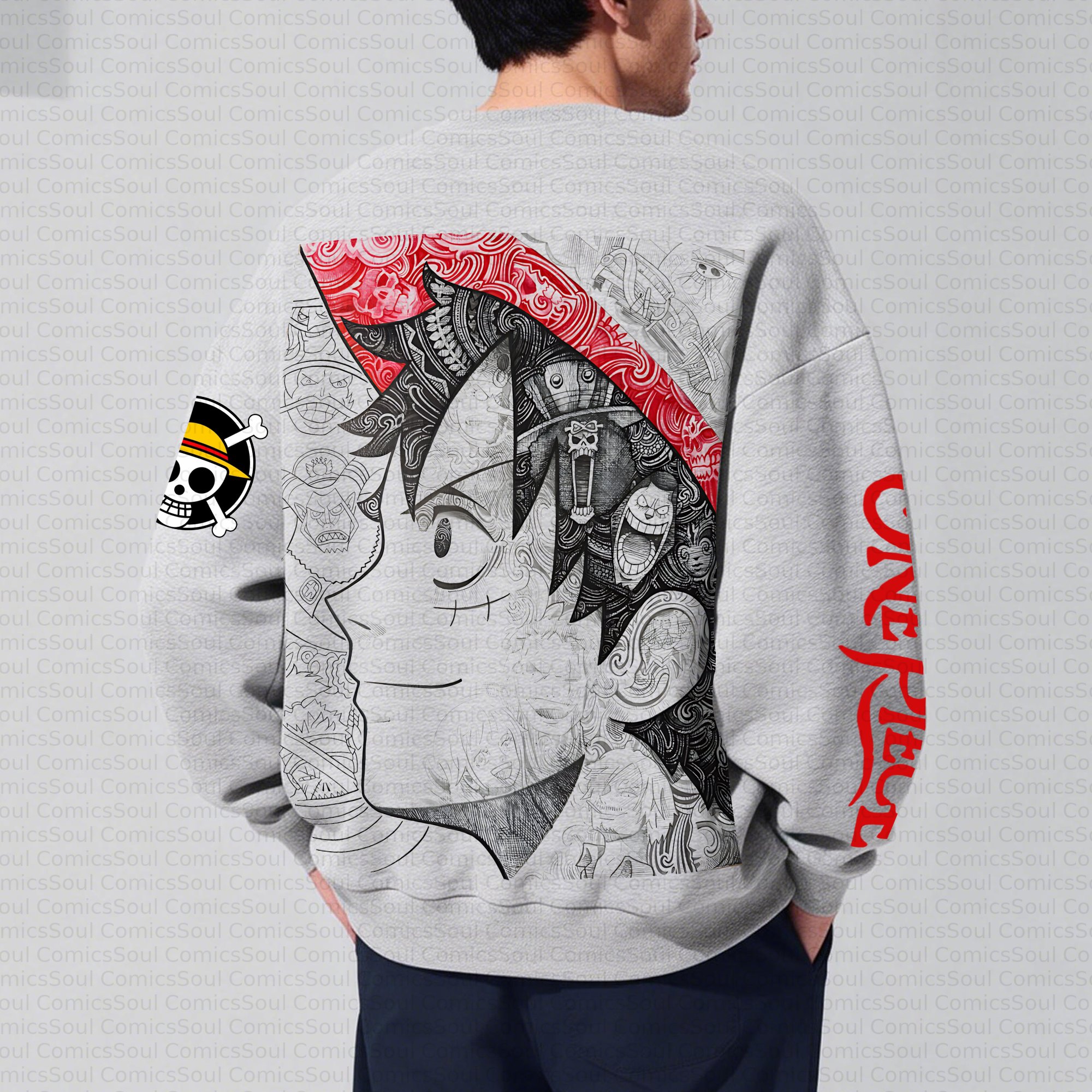 Plus Velvet Unisex Anime Inspired Vintage Sweatshirt