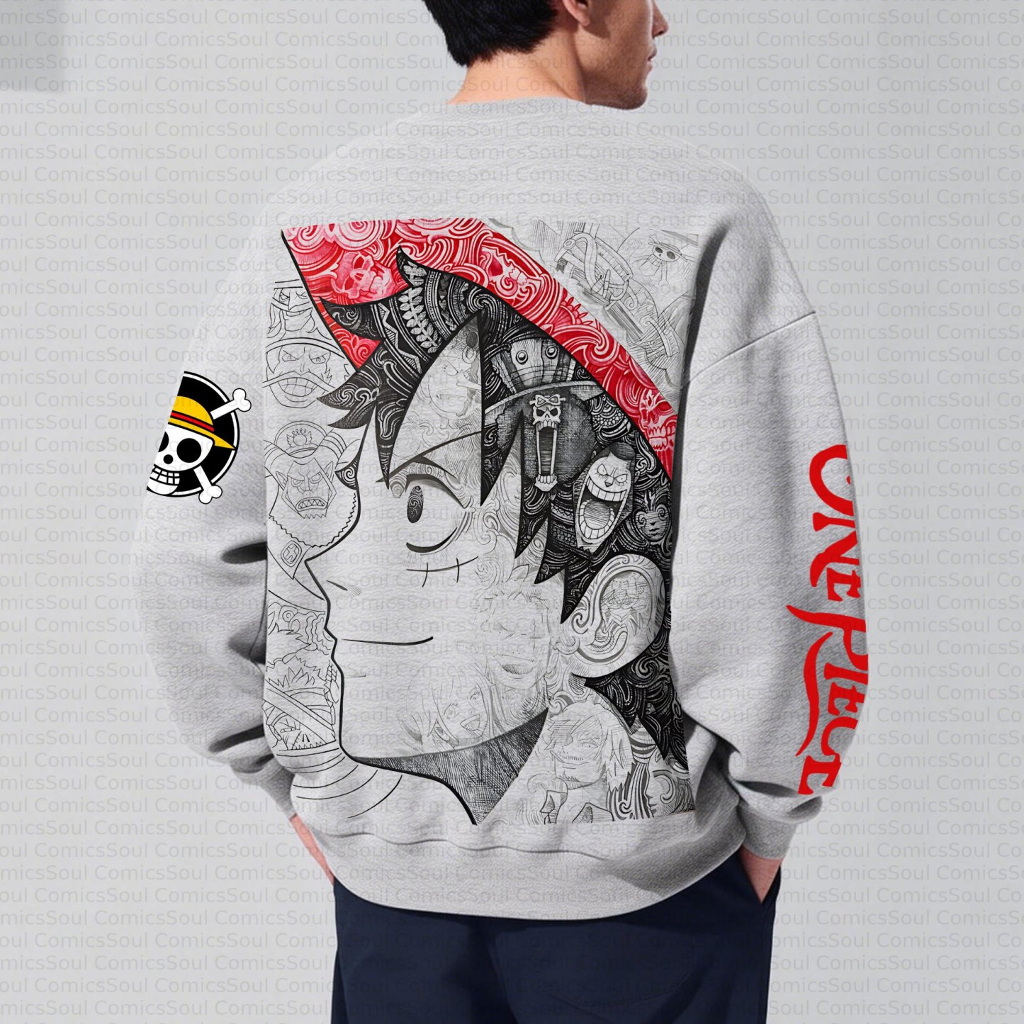 Plus Velvet Unisex Anime Inspired Vintage Sweatshirt