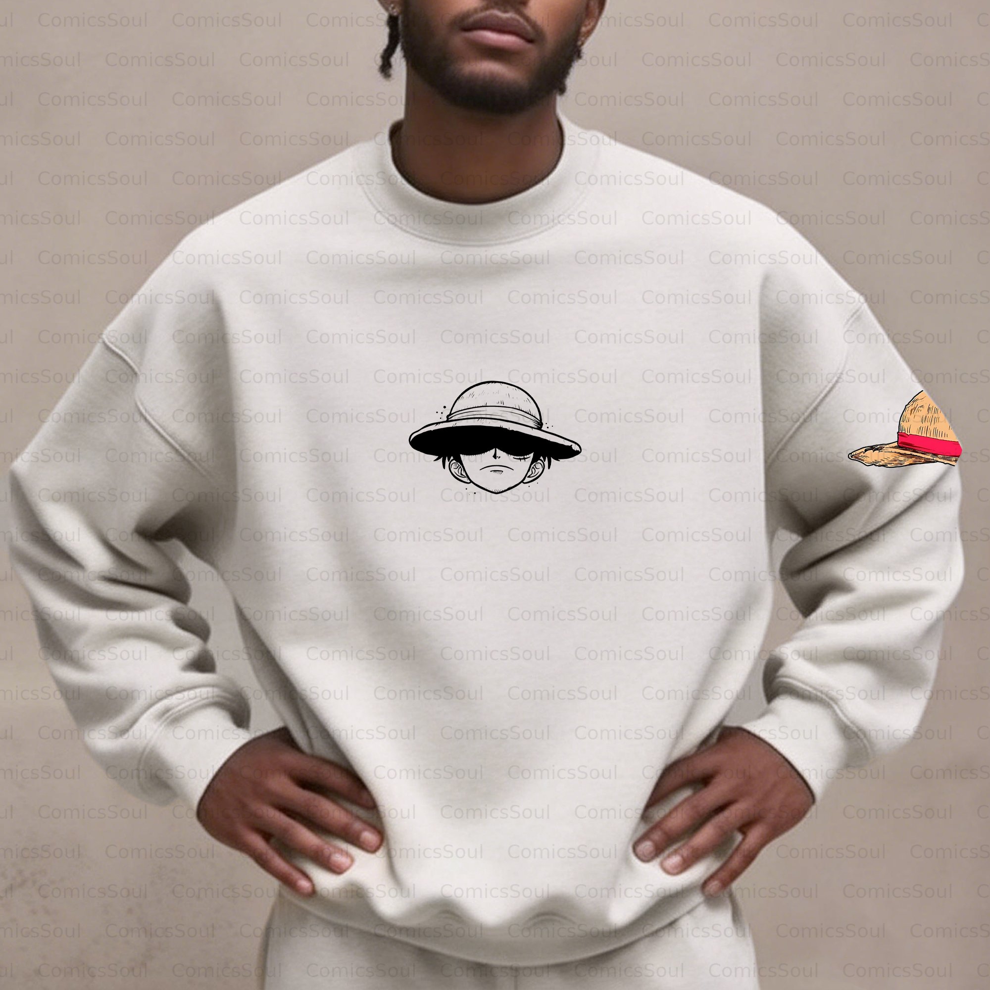 Plus Velvet Unisex Anime Inspired Vintage Sweatshirt