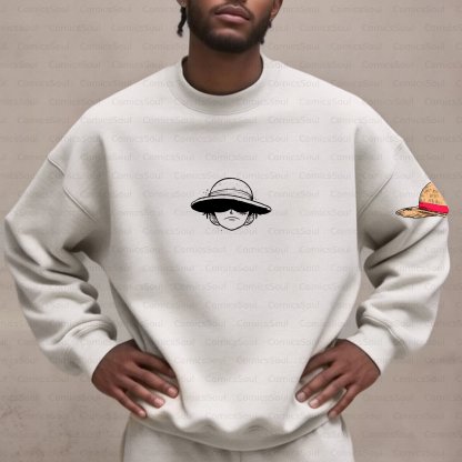 Plus Velvet Unisex Anime Inspired Vintage Sweatshirt