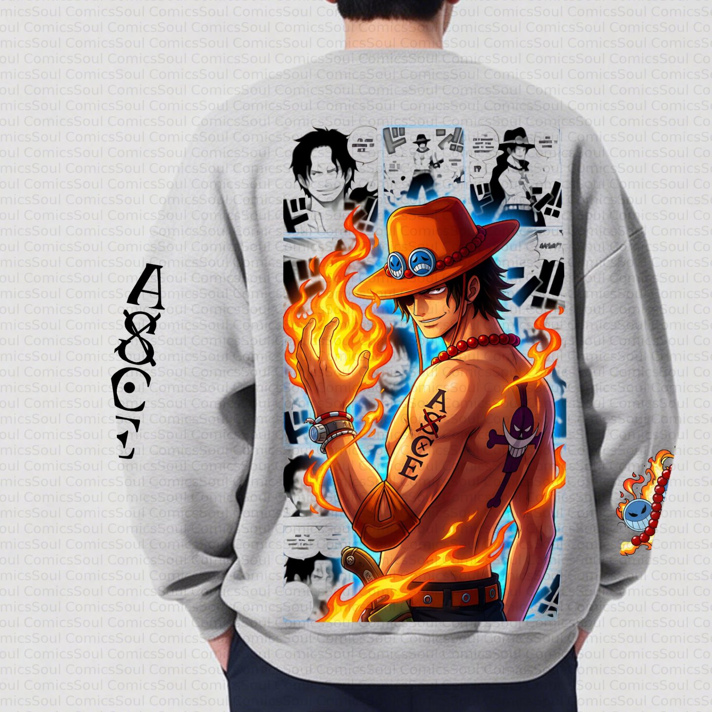 Plus Velvet Unisex Anime Inspired Vintage Sweatshirt