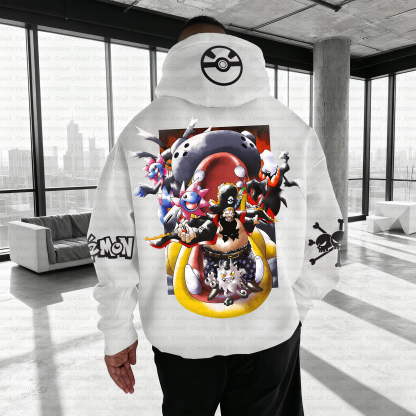 Unisex Anime Inspired Vintage Plush Hoodie