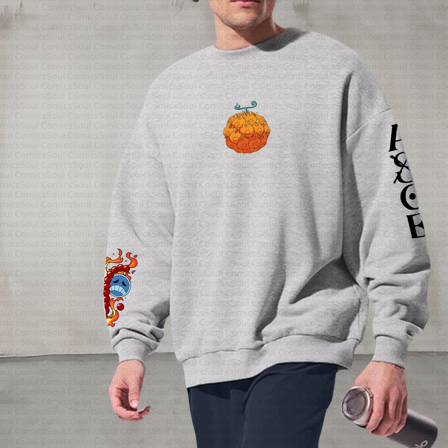 Plus Velvet Unisex Anime Inspired Vintage Sweatshirt