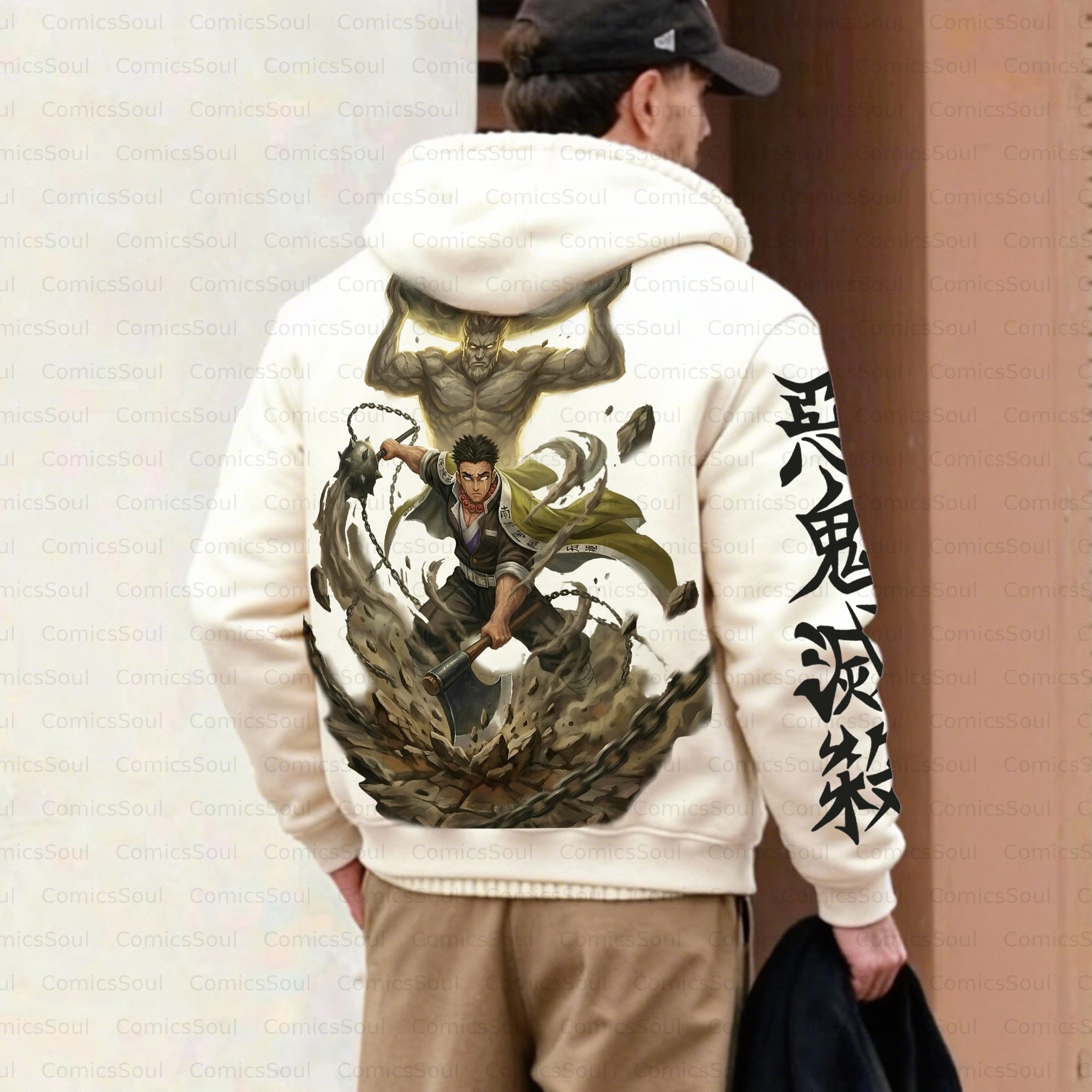 Unisex Graphic Streetwear Vintage Zipper Cardigan Plush Hoodie