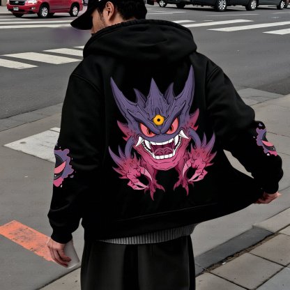 Unisex Graphic Streetwear Vintage Zipper Cardigan Plush Hoodie