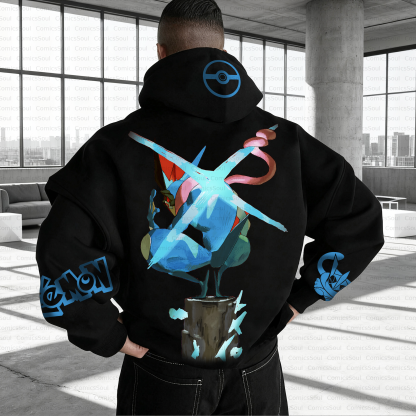 Unisex Anime Inspired Vintage Plush Hoodie