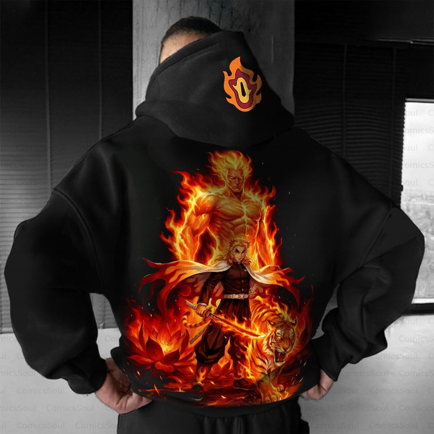 Plus Velvet Unisex Anime Graphic Streetwear Vintage Hoodie