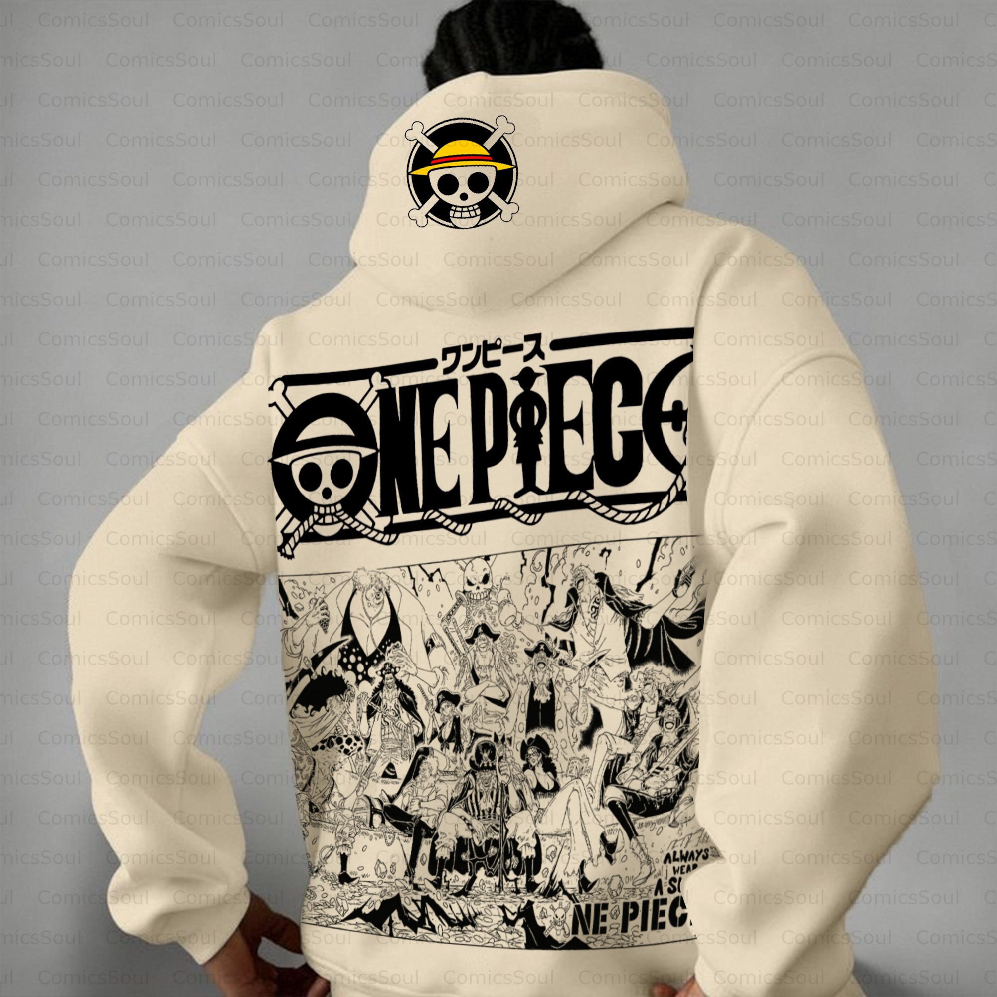 Plus Velvet Unisex Anime Graphic Streetwear Vintage Hoodie