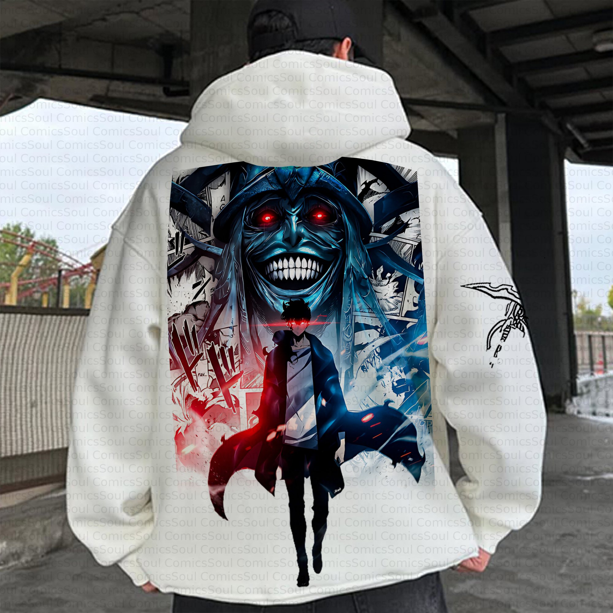 Plus Velvet Unisex Anime Graphic Streetwear Vintage Hoodie