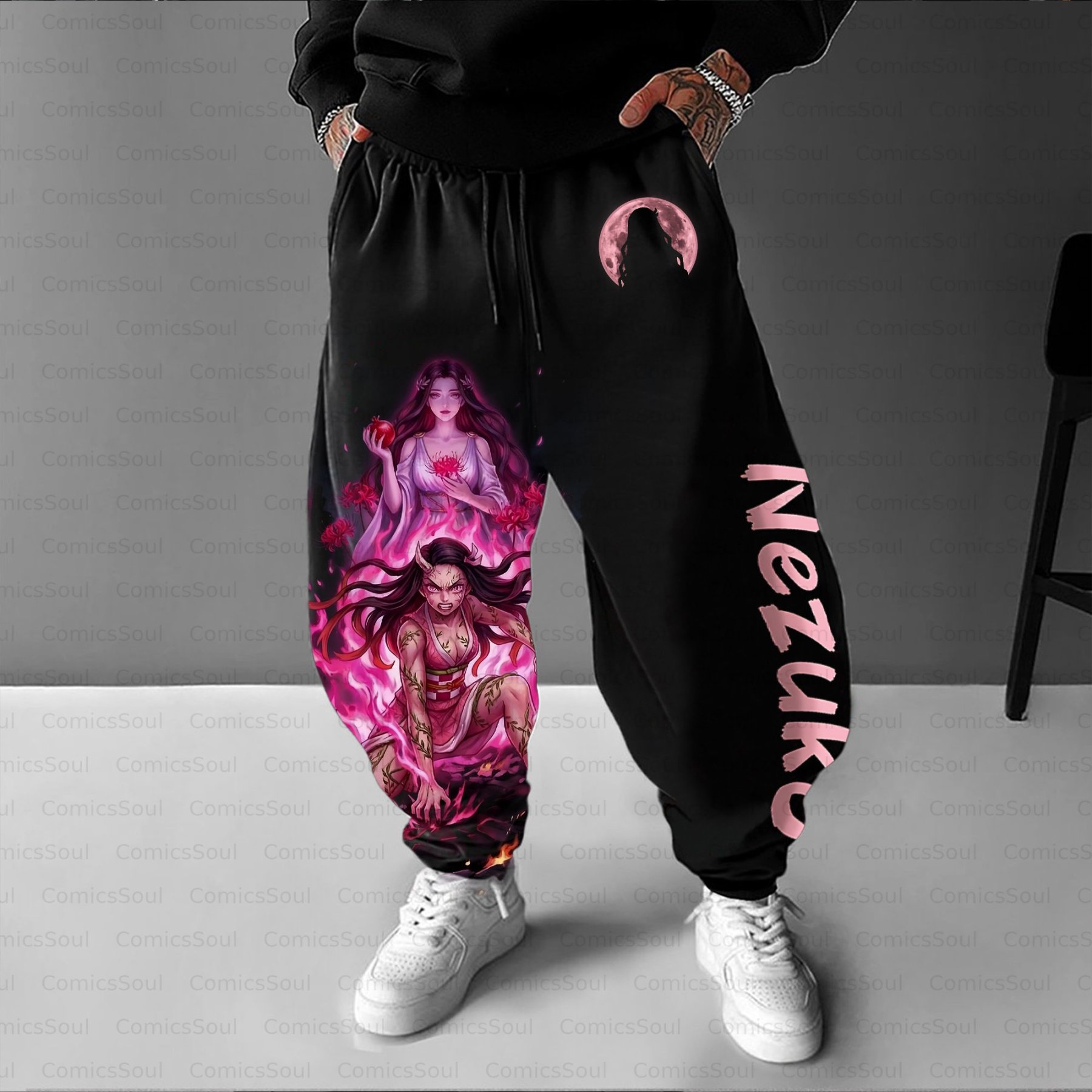 Unisex Casual Streetwear Plush Pants